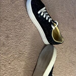 Betsey Johnson Blue Glitter Sneakers